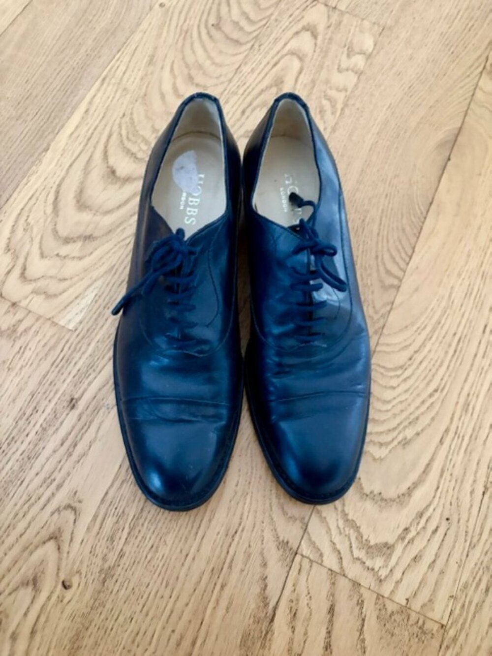 Hobbs Navy Leather Oxfords